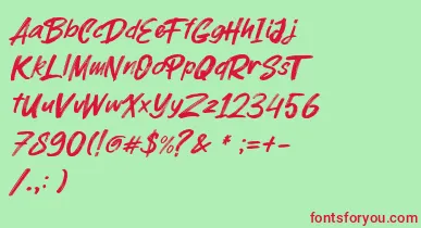 parkway lush font – Red Fonts On Green Background