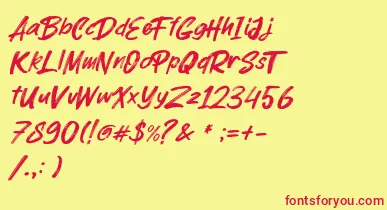 parkway lush font – Red Fonts On Yellow Background