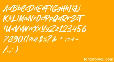 parkway lush font – White Fonts On Orange Background