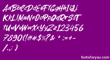 parkway lush font – White Fonts On Purple Background