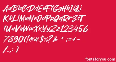 parkway lush font – White Fonts On Red Background