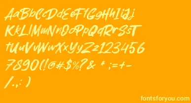 parkway lush font – Yellow Fonts On an Orange Background