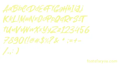 parkway lush font – Yellow Fonts On White Background