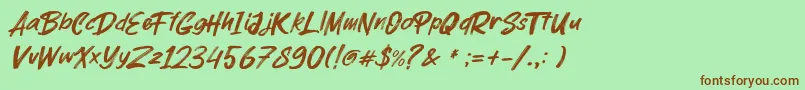 parkway lush Font – Brown Fonts on Green Background