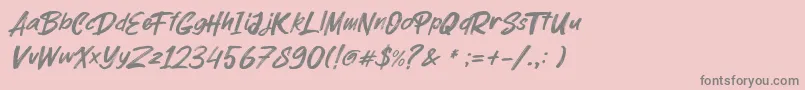 parkway lush Font – Gray Fonts on Pink Background