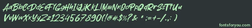 parkway lush Font – Green Fonts on Black Background