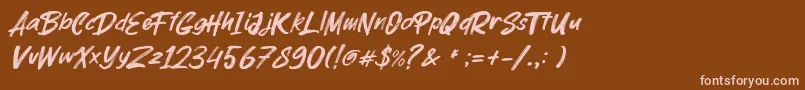 parkway lush Font – Pink Fonts on Brown Background