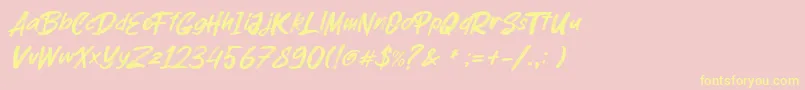 parkway lush Font – Yellow Fonts on Pink Background