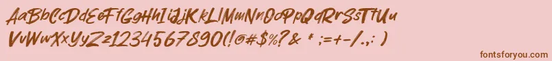 parkway lush Font – Brown Fonts on Pink Background
