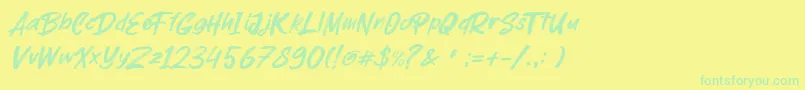 Więcej informacji o czcionce parkway lush Czcionka parkway lush – zielone czcionki na żółtym tle