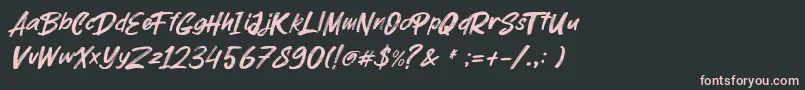 parkway lush Font – Pink Fonts on Black Background