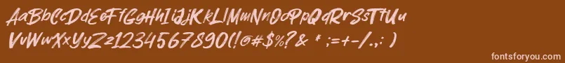 parkway lush Font – Pink Fonts on Brown Background