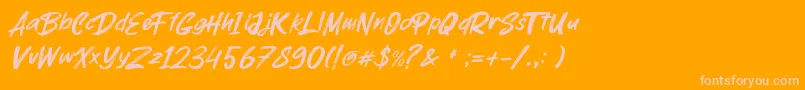 parkway lush Font – Pink Fonts on Orange Background
