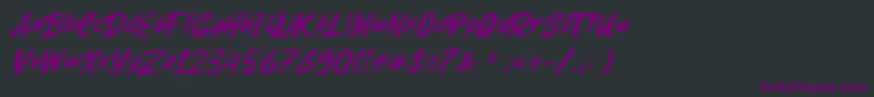 parkway lush Font – Purple Fonts on Black Background