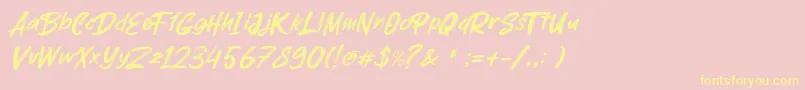 parkway lush Font – Yellow Fonts on Pink Background