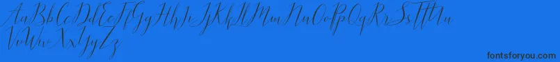 Parlinttons   Demo Font – Black Fonts on Blue Background