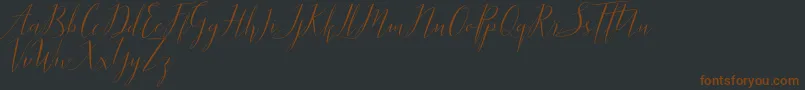 Parlinttons   Demo Font – Brown Fonts on Black Background
