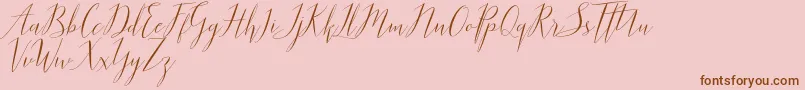 Parlinttons   Demo-Schriftart – Braune Schriften auf rosa Hintergrund