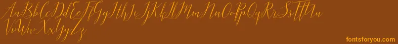 Parlinttons   Demo Font – Orange Fonts on Brown Background
