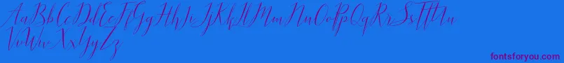 Parlinttons   Demo Font – Purple Fonts on Blue Background