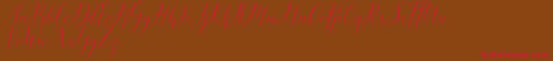Parlinttons   Demo Font – Red Fonts on Brown Background