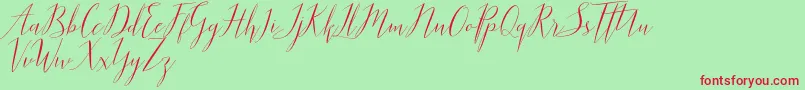 Parlinttons   Demo Font – Red Fonts on Green Background
