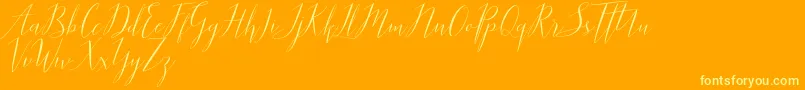 Parlinttons   Demo Font – Yellow Fonts on Orange Background