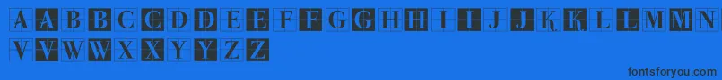 ParmaInitialenMK Font – Black Fonts on Blue Background