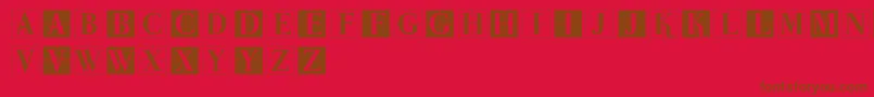 ParmaInitialenMK Font – Brown Fonts on Red Background
