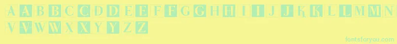 Lisätietoja ParmaInitialenMK-fontista ParmaInitialenMK-fontti – vihreät fontit keltaisella taustalla