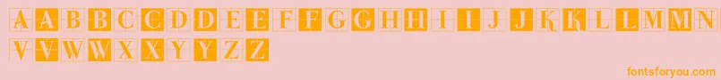 ParmaInitialenMK Font – Orange Fonts on Pink Background