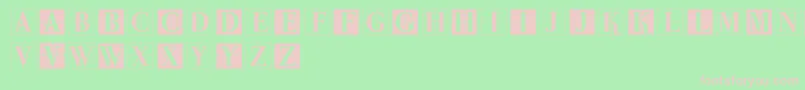 ParmaInitialenMK Font – Pink Fonts on Green Background