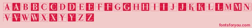 ParmaInitialenMK Font – Red Fonts on Pink Background