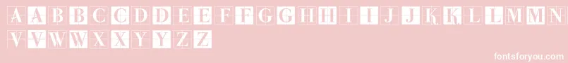 ParmaInitialenMK Font – White Fonts on Pink Background