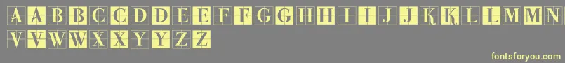 ParmaInitialenMK Font – Yellow Fonts on Gray Background