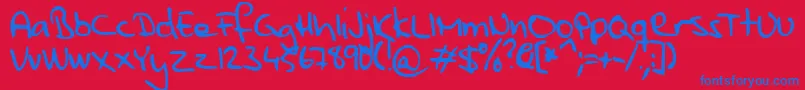 parne Font – Blue Fonts on Red Background