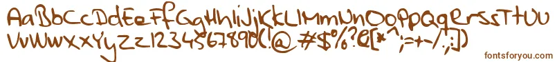 Шрифт parne – коричневые шрифты