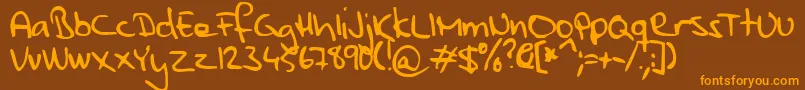 Шрифт parne – оранжевые шрифты на коричневом фоне