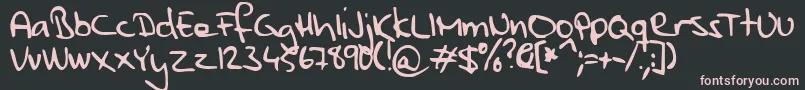 parne Font – Pink Fonts on Black Background