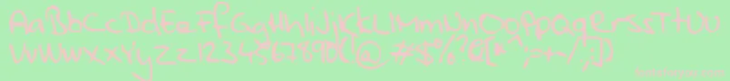 parne Font – Pink Fonts on Green Background