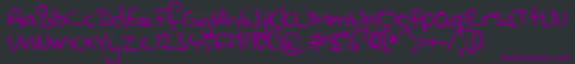 parne-Schriftart – Violette Schriften auf schwarzem Hintergrund