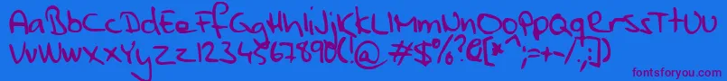 parne Font – Purple Fonts on Blue Background