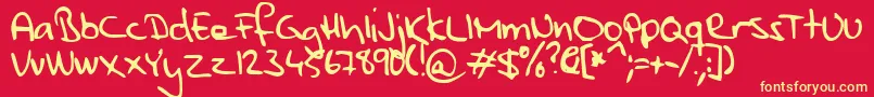 parne Font – Yellow Fonts on Red Background