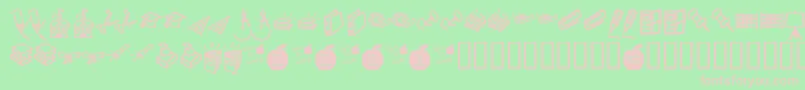 KrBackToSchoolDings Font – Pink Fonts on Green Background