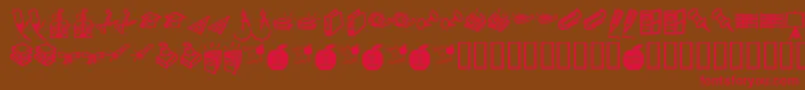 KrBackToSchoolDings Font – Red Fonts on Brown Background