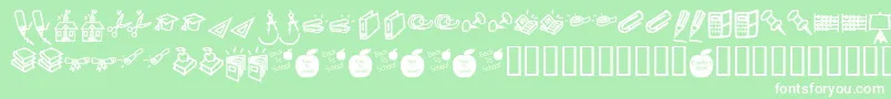 En savoir plus sur la police KrBackToSchoolDings Police KrBackToSchoolDings – polices blanches sur fond vert