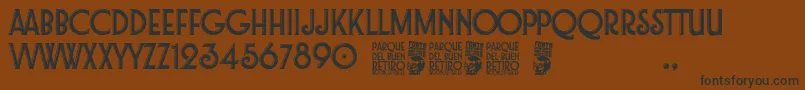 Parque del Buen Retiro Font – Black Fonts on Brown Background