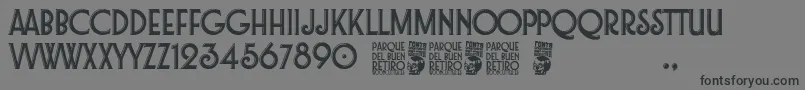 Parque del Buen Retiro Font – Black Fonts on Gray Background