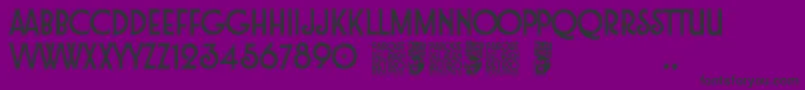 Parque del Buen Retiro-Schriftart – Schwarze Schriften auf violettem Hintergrund