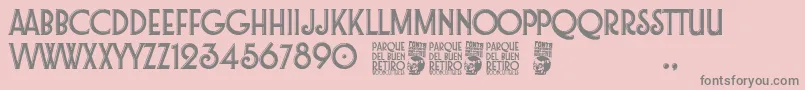 Parque del Buen Retiro Font – Gray Fonts on Pink Background
